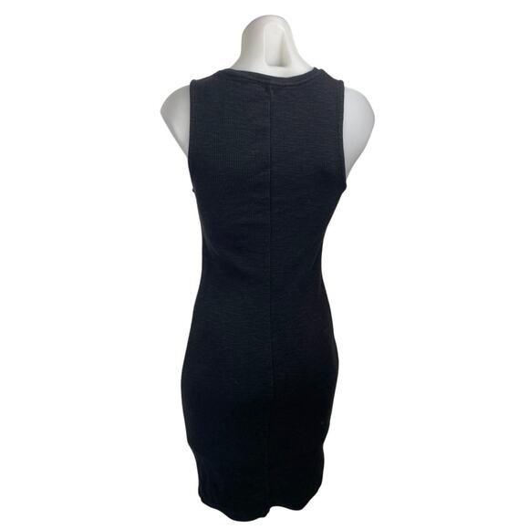 Zara Women's Black Sleeveless Stretch Knit Mini Bodycon Sweater Tank Dress Sz M - Picture 2 of 4